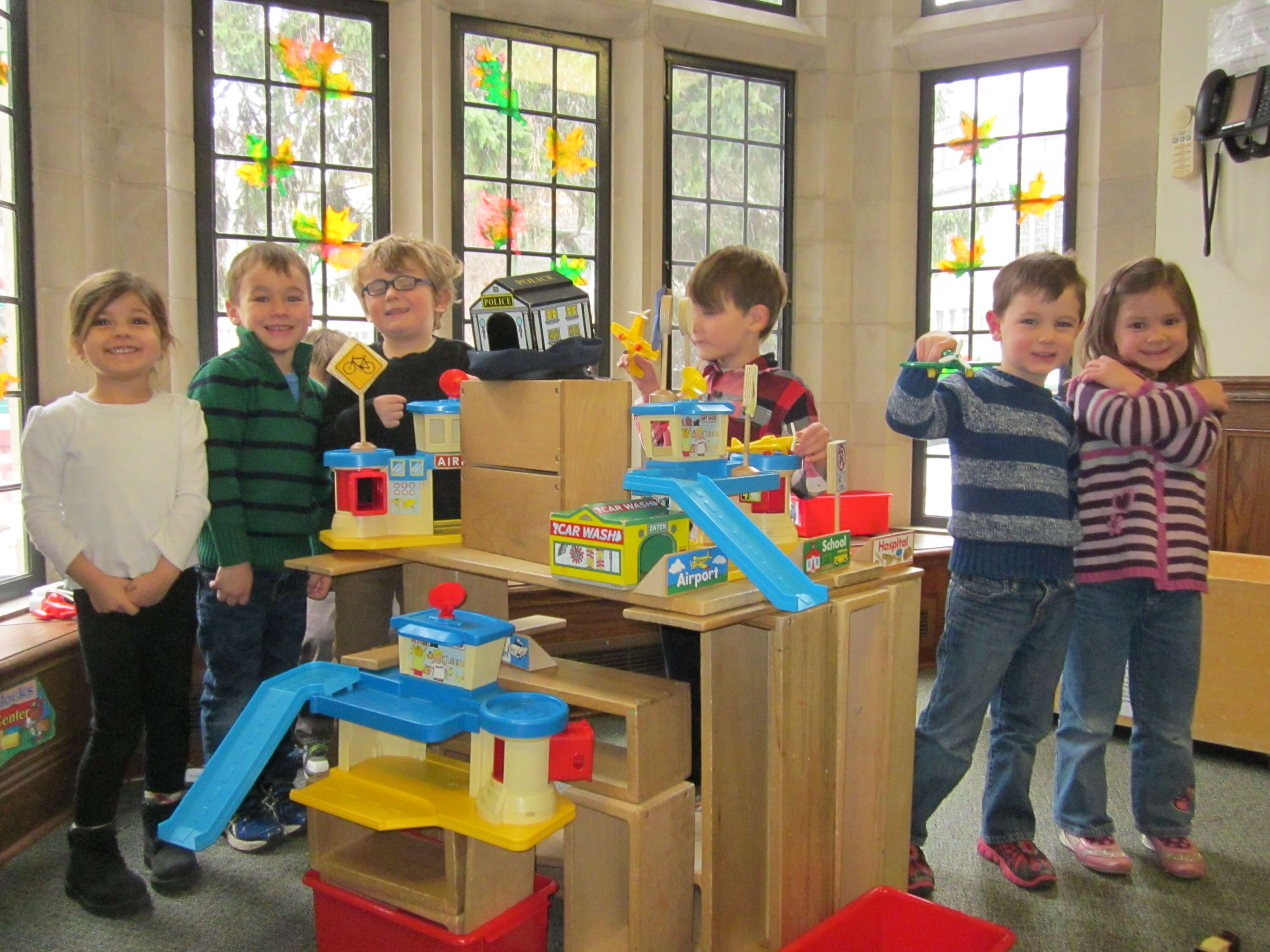 What a block structure built at Kirk Preschool
