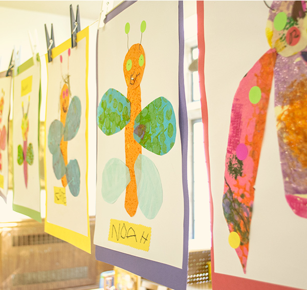 Art from preschool class at Kirk Preschool Bloomfield Hills Michigan